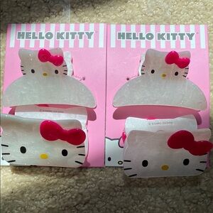 Hello Kitty Pink and White Hair Accessories